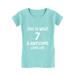 Tstars Girls 7th Birthday Gift Birthday Gift for 7 Year Old Tshirt 7 and Awesome Looks Like Seven Year Old Birthday Gift Birthday Party B Day Girls Fitted Kids T Shirt