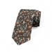 Christmas Necktie, Xmas Related Elements, Dress Tie, 3.7", Dark Mauve and Multicolor, by Ambesonne