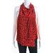 ALC Womens Silk Crepe Leopard Print Cowl Neck Sleeveless Blouse Top Red Size 2