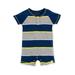 Baby Boy Burt's Bees Baby Organic Tipped Rugby Stripe Romper, One Piece Outfit (Baby Boys)