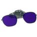 Cobalt Blue Glass Clip-On Flip-Up Spectacles - Full Lens - Shade #6 - To Fit On Hard Hats.