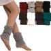 IOAOAI Cuffs Socks,1 Pair Winter Women Cuffed Crochet Boot Cuffs Socks Knit Toppers Elastic Leg Warmers