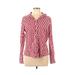 Pre-Owned Crown & Ivy Women's Size L Long Sleeve Button-Down Shirt