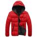 UKAP Men's Winter Windproof Drawstring Hooded Ski Bubble Jacket Warm Lightweight Mountain Snow Coat Windbreaker Raincoat up to Size 4XL