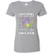 Unicorns Are Awesome I Am Awesome Therefore I Am A Unicorn LGBT Pride Womens Graphic T-Shirt