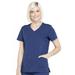 Cherokee Workwear Professionals Scrubs Top for Women Mock Wrap WW655, XXS, Navy