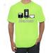 Never Forget Floppy Disk VHS Cassette Tape Humor Men's Graphic T-Shirt, Safety Green, 3XL