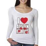 True Way 008 - Women's Long Sleeve T-Shirt Austin Mahone XL White