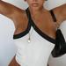 Mnycxen Summer Women'S New Sexy Print One-Shoulder Sling Halter Short Slim Top