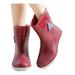 Women Ladies Rain Flat Chelsea Ankle Boots Fashion Wellies Wellington Shoes