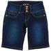 YMI Big Girls 3 Button Bermuda Denim Shorts