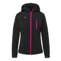 Izas Oshawa Women's Hooded Softshell Jacket (Large, Black/Fuchsia)