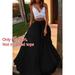 Women Summer Solid High Waist Skirt Plus Size Elastic Waist Big Swing Long Dress Fashion Boho Loose Maxi Dresses