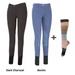 TuffRider Women Starter Lowrise Pull On Breeches with FREE Socks Pack of Two Horse Riding Pants Equestrian Apparel