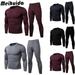 Winter Warm Thermal Underwear Set Long Pant and Long Sleeve Pullover T Shirt L-XXL