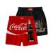 Coca-Cola Mens Boxer Shorts Fun Print Briefs 2 Pack Loungewear, Black, Size: Small