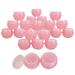 24 Pieces 10G/10ML Pink Frosted Container Jars with Inner Liner for Lotion, Toners, Lip Balms, Makeup Samples - BPA Free