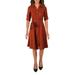 Hope & Harlow Womens Midi A-Line Shirtdress