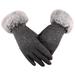 Aimik Women Fashion Rhinestone Gypsophila Gloves Winter Warm Gloves Ski Wind Protect Hands Gloves Touch Screen Gloves