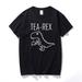 Envmenst Tea rex mens t shirt funny joke pun jurassic dinosaur drink coffee novelty gift Cotton short sleeve t-shirt summer top camisetas