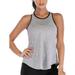 Women Sleeveless Casual Loose Sheer Cropped Vest Tank Tops Yoga Gym Sports Sheer Mesh Tops Shirts Tank Active Stretch Sleeveless Workout Vest Summer Baggy Shirt Blouse Gray S