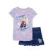 Disney Frozen 2 Girls Graphic Top and Logo Scooter, 2-Piece Outfit Set, Sizes 4-16