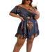 Colisha Sexy Floral Dress Short Sleeve V Neck Dress for Women Ruffle Boho Flowy Mini Dress Party Beach Sundress