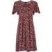 Sami & Jo Womens Flower Print Short Sleeve Dress