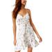 Trixxi Womens Juniors Floral A-Line Flounce Dress