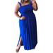 UKAP Womens Sleeveless Ruched Sundress Plus Size Casual Maxi Sundress Slimming Fashion Dresses Party Tank Long Dress