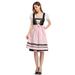 Women's 3 Pieces Dirndl Dress Traditional Bavarian Oktoberfest Costume (Dress, Blouse, Apron)