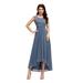 Ever-Pretty Women's Chiffon High Low Homecoming Dresses 00463 Dusty Blue US14