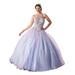 Calla Collection Women's Blush Blue Sparkly Sleeveless Pageant Dress