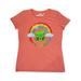 Inktastic Happy St. Patrick's Day Rainbow and Hat Adult Women's T-Shirt Female Retro Heather Coral XXL