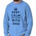 Brisco Brands Keep Calm Agree With Dad Funny Mens Long Sleeve T-Shirt