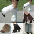 Yesbay Winter Women Boot CoversÂ Furry Faux Fur Soft Leg Warmers Black