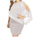 MIARHB Plus Size Skirt Floral Print women dress Women Plus Size Cold Shoulder Overlay Asymmetric Chiffon Strapless Sequins Dress