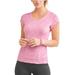 N.Y.L. Sport Women's Active Vneck Short Sleeve Spacedye Performance T-Shirt