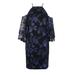 Lauren Ralph Lauren Black Blue Cold-Shoulder Flower Embroidered Sheath Dress 6