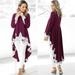 Casual Women Autumn Kaftan Dress Irregular Hem Lace Long Sleeves O Neck A-line Dress Shirt