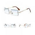 Sunglasses Fashion Classic Frameless Clear AC Lens Simple Personality Retro Casual Sunglasses for Men and Women