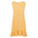 Women's Summer New Popular Loose Ruffled Stitching Sleeveless Off-Shoulder Polka Dot Dress