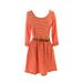 Maison Jules Orange Striped Belted Dress S