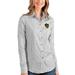 LA Galaxy Antigua Women's Structure Button-Up Long Sleeve Shirt - Silver/White