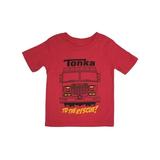 Tonka Toddler Boys Red Short Sleeve Fire Truck T-Shirt Rescue Tee Shirt