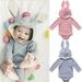 Newborn Toddler Infant Baby Girl Boys Long Sleeve Cotton Hooded Bodysuits Winter Warm Outfits Age 0-24M