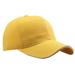TureClos Cotton Baseball Cap Neutral Summer Visor Hat Outdoor Man Woman Cap Accessories, Yellow