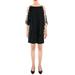 Chetta B Womens Rhinestone Split Sleeve Cocktail Dress