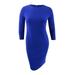 Lauren Ralph Lauren Women's Snapped-Shoulder Jersey Dress (12, Deep Blue)