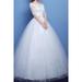 Junior Off Shoulder 3/4 Sleeve Elegant Wedding Dress